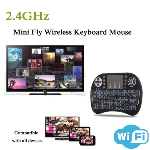 Mini Wireless Remote Keyboard for Smart TV Android Box i8 2.4GHz with Touchpad - Picture 3 of 23