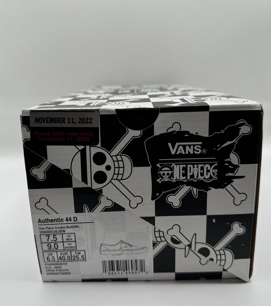 Vans One Piece x Authentic 44 DX 'Chopper' VN0005U8JBW Men's Size