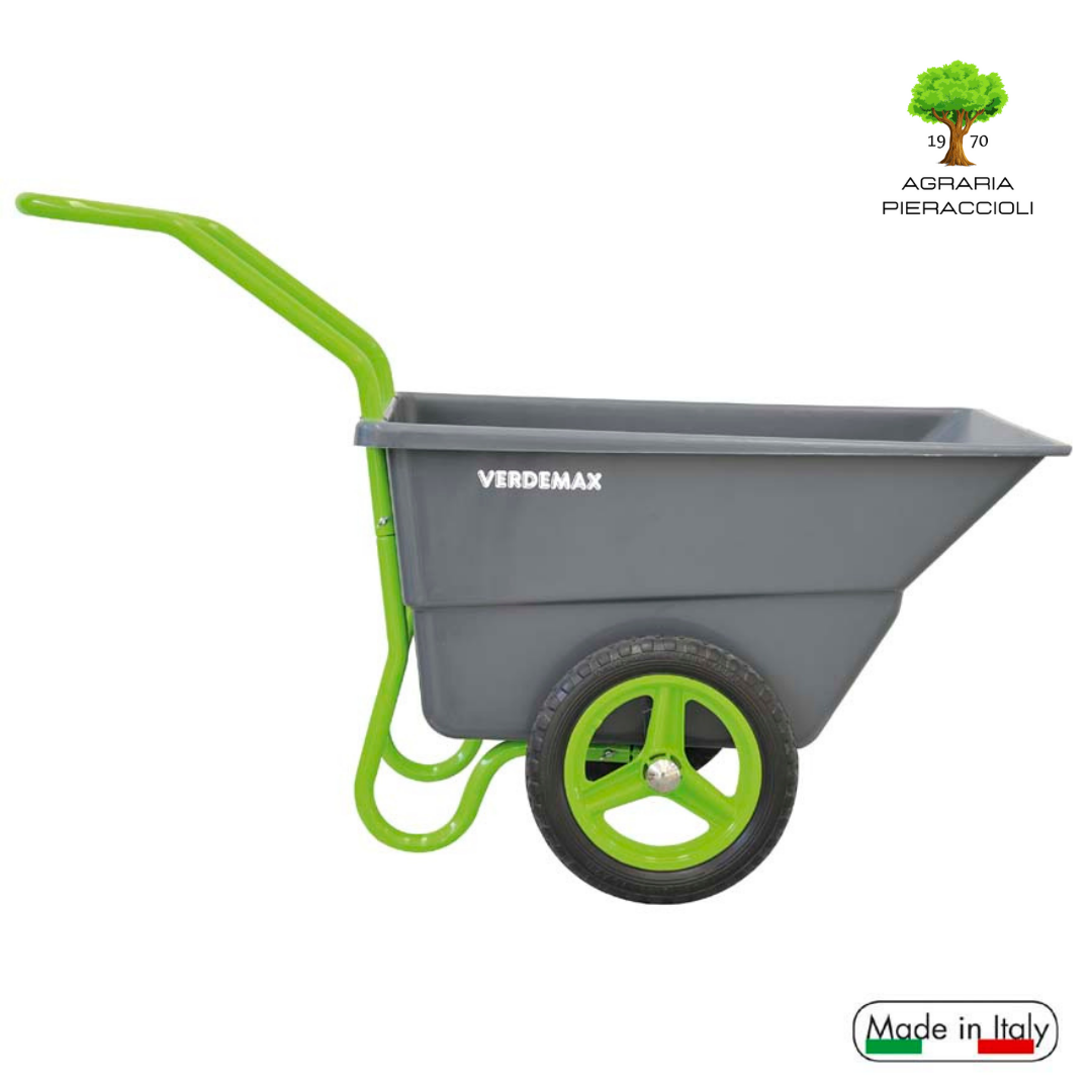 CARRIOLA MULTIUSO DA GIARDINO VERDEMAX 2961 110L CON RACCOLTA FACILITATA