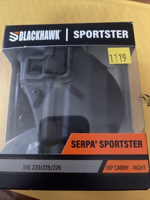 Blackhawk Serpa Sportster Holster SIG 220 225 226 Right Metal Grey 413506BK ( W