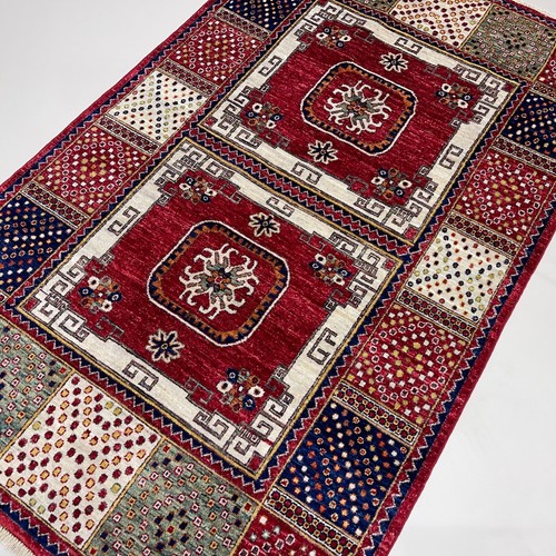 Handmade (4' x 6') Red Afghan Tribal Veg Dye Soft Organic Wool Area Rug - Picture 8 of 15
