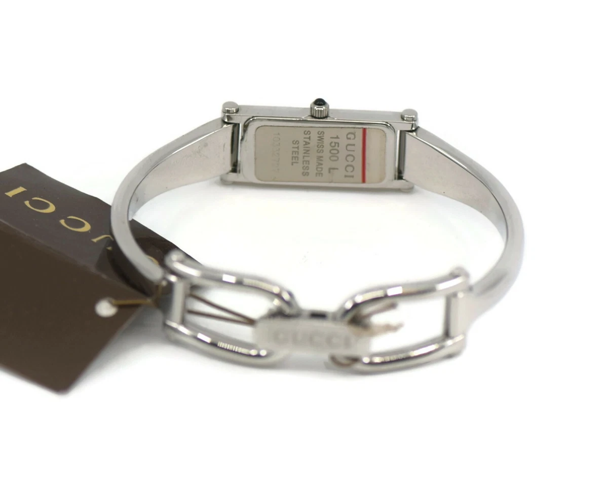 Gucci bangle watch silver sale