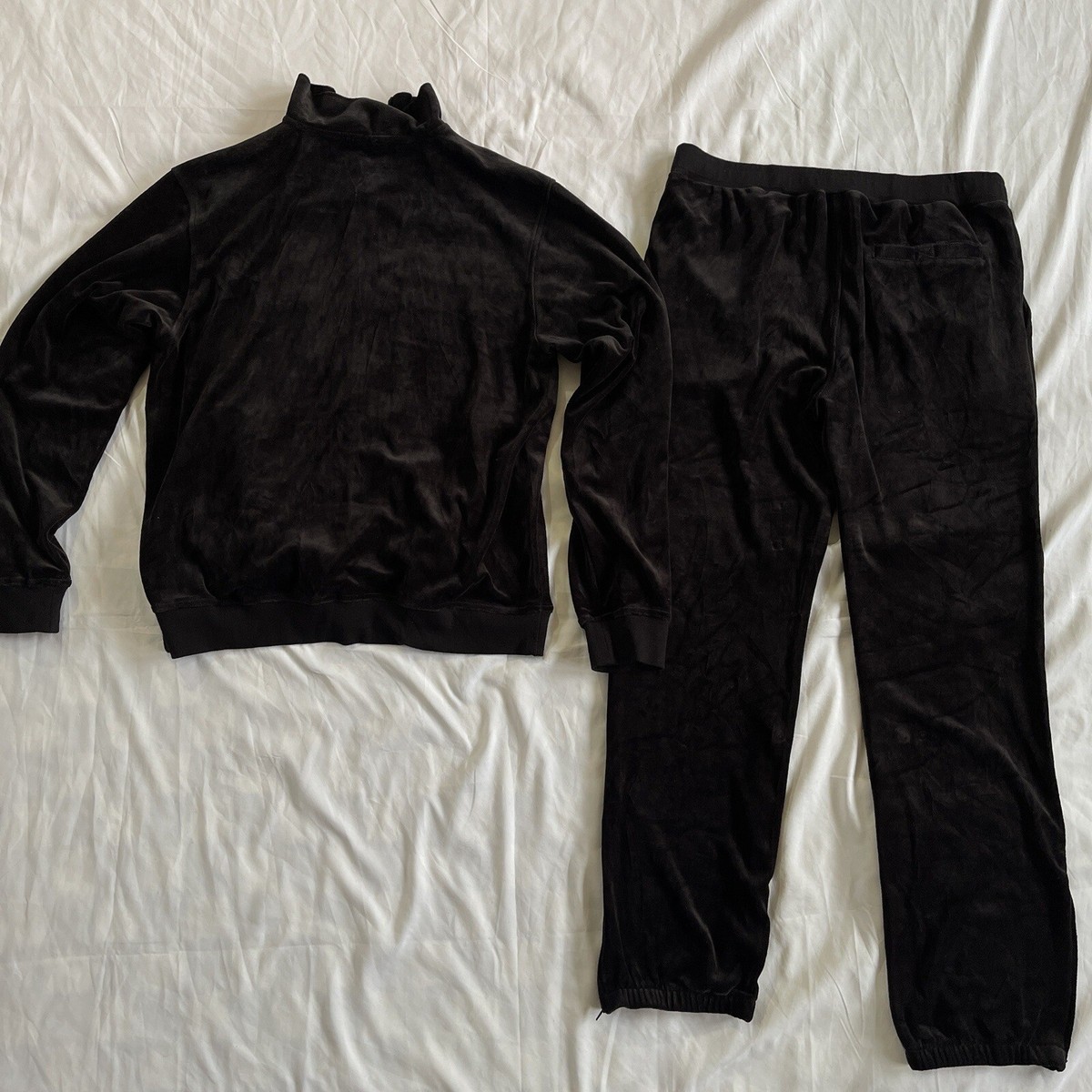 Enyce Velour Track Suit BLACK Soft JOGGER Y2K Size XL Brand New NOS Rare Enyce Velour Track Suit BLACK Soft JOGGER Y2K Size XL Brand New NOS Rare