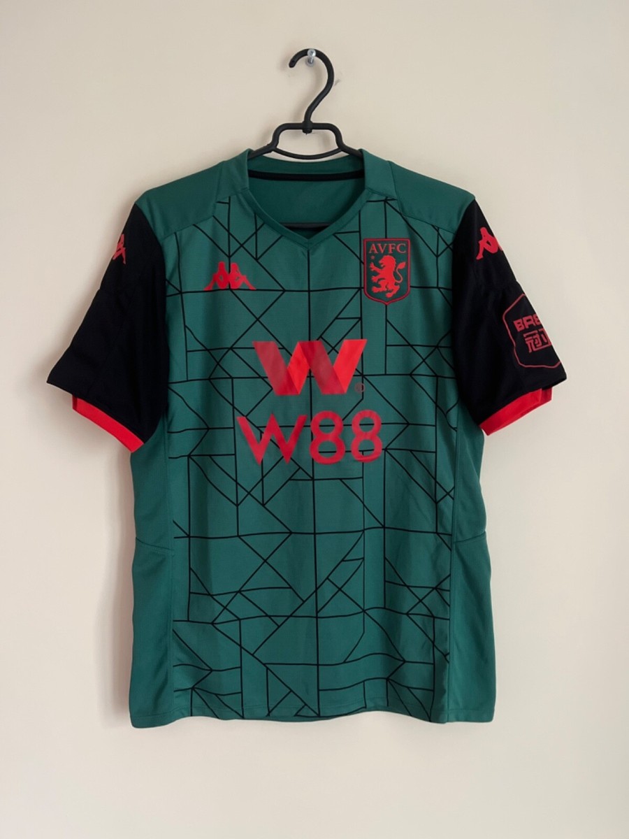 Aston Villa 2019 2020 Third Football Shirt Soccer Jersey KAPPA Size M Mens  Green