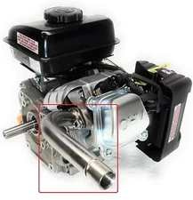 Predator 79cc Harbor Freight Exhaust Pipe, with 1/2" SS Female Thread.