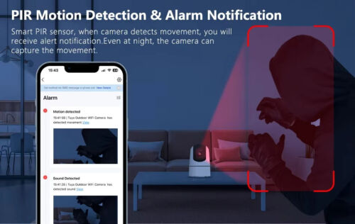 4MP Smart WiFi Security Camera Auto Tracking Night Vision PTZ Tuya IP IR Monitor - Picture 13 of 20