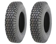 Set of 2 Tires, DELI 4.80/4.00-8 Stud Wheelbarrow Tires, NHS, 4 Ply, Tubeless