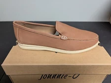 NEW IN BOX MEN'S JOHNNIE-O MALIBU MOCCASIN LOAFERS, COLOR: BROWN, SIZE: 11