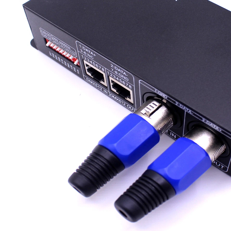 4CH DMX 512 Decoder Led Digital Controller RGBW 4 Channel Dimmer DC 12V-24V - Image 4 of 4