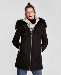 zara water resistant parka