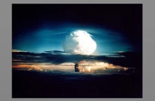 Nuclear Bomb Test PHOTO 1st Hydrogen Atomic Fusion Weapon 1952 IVY MIKE Blast