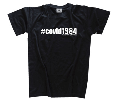C0vid1984 C0rona C0vid19 Orwellstaat Plandemie NWO Great Reset Diktatur T-Shirt