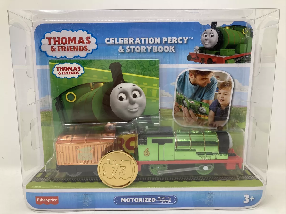 Thomas Friends 75th Anniversary Celebration Percy Storybook TrackMaster Set
