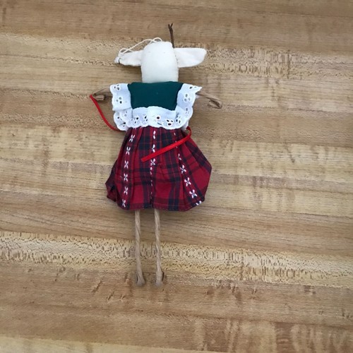 #1026 Christmas Felt Reindeer GIRL DECORATION 8 X 4 IN - Picture 5 of 5