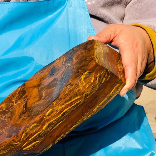 Esmalte de roca de piedra cruda áspera ojo de tigre natural 7,67 lb Madagascar 101 - Imagen 5 de 15