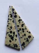 39.45 Cts Natural Dalmation Jasper 48.7mm X 16m each Cabochon Loose Match Pair