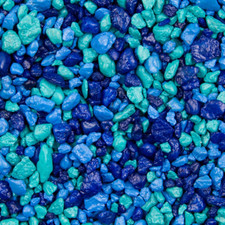 Mixed Blue-Colored Aquarium Gravel Surface For Beneficial Bacterial Growth 25 Lb
