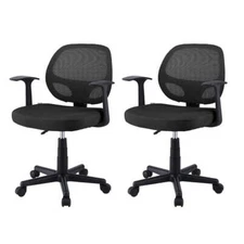 NNEDSZ Artiss 2x Mesh Office Chair Computer Gaming Desk Chairs Work Study Mid Ba