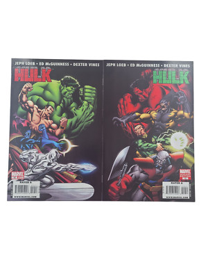 Hulk #10 & 10A Red Hulk Variant Bundle | Loeb McGuinness VF+ Marvel 2009 Raw