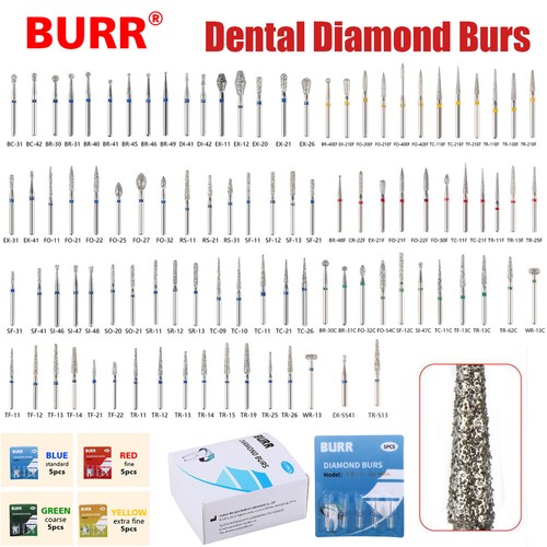 200PCS Dental Diamond Burs FG1.6mm Fit High Speed Handpiece fraises dentaires FR - 第 3/17 張圖片
