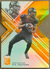 2017 Panini Elite Draft Picks Aspirations - T.Y. Hilton #90 Orange Die-Cut Card