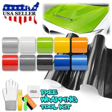 *7D Premium High Gloss Carbon Fiber Vinyl Wrap Bubble Free Air Release Decal 6D