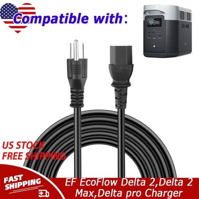 UL 6ft AC Charger for EF EcoFlow Delta 2,Delta 2 Max,Delta pro