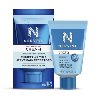Nervive Pain Relieving Cream, Max Strength NonGreasy Topical Pain Reliever wi...