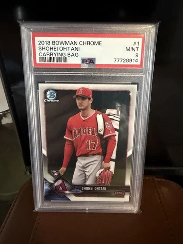 2018 Bowman Chrome Shohei Ohtani Carrying Bag SP Variation PSA 9