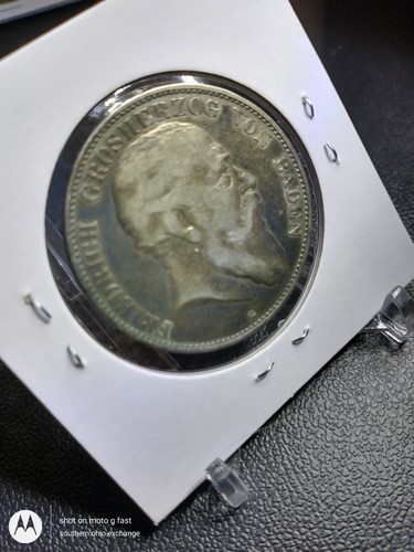 1903-G Germany 5 Mark Toning .900 Silver Very Nice Coin* - Picture 3 of 4