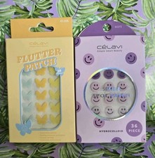 CELAVI Hydrocolloid Face Smile Spot Patch Flutter Patch. 36 Pcs Each Pack. New