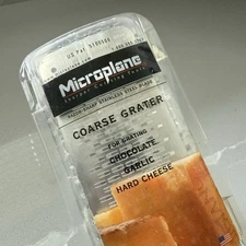 NEW Microplane Coarse Grater With Cover Sharper Cutting Tools