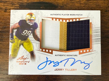 2019 Leaf Trinity Jerry Tillery RPA Autograph Patch   PA-JT1