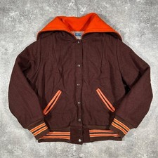 HOLLOWAY 60's "SHEPARD" Sailor Stajan Brown Orange Vintage Used NE51-0