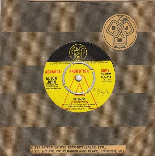 ELTON JOHN *FRIENDS/ FRIENDS*  1971 UK DJM PROMO CLASSIC ROCK