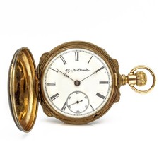 1888 Elgin H. H. Taylor 18s 15j Grade 80 52mm Gold Fill Pocket Watch #WB5962-3