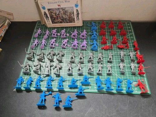 MARX REVOLUTIONARY WAR RED & BLUE PLAYSET FIGURES Lot