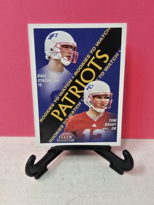 2000 Fleer Tradition #352 Dave Stachelski / Tom Brady RC New England Patriots