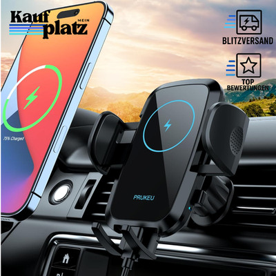 Handyhalterung Auto mit Ladefunktion 15W Qi Wireless Charger KFZ Halterung