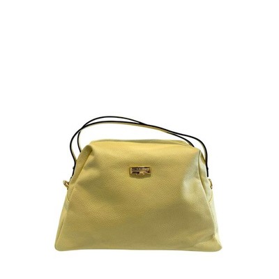 Baldinini Trend Yellow Leather Women Shoulder Bag 100% Authentic - BA-25243