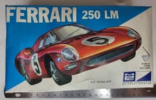 Vintage MPC Ferrari 250 LM with Display Stand 1/32 Scale Model Kit