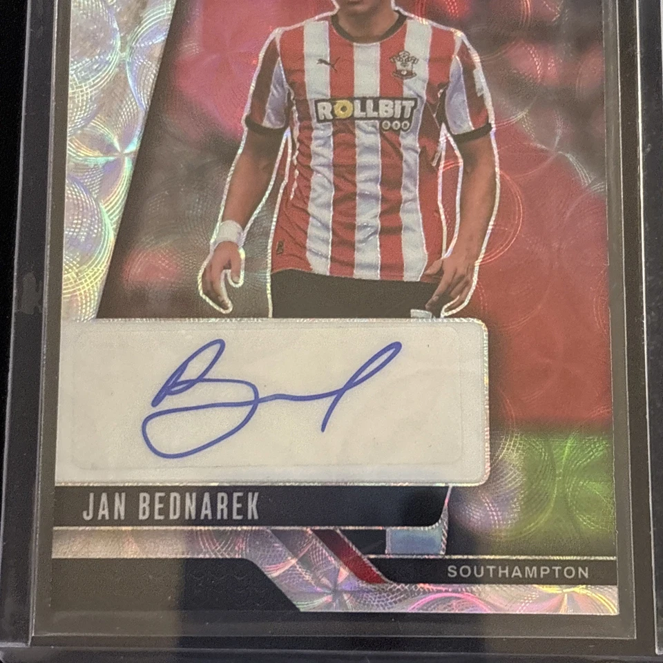 Jan Bednarek Southampton Autograph Football Card Panini Prizm 2024-25 - Image 3 of 3