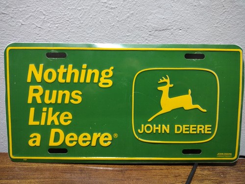 Nothing Runs Like a Deere License Plate used condition