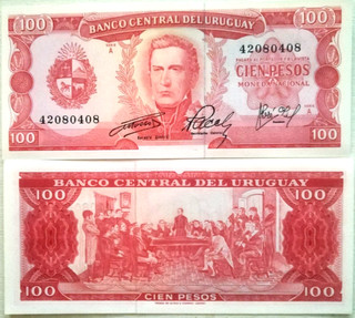 URUGAY 100 PESOS 1967 Pick 47 Neuf UNC