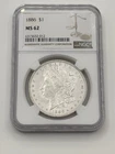 Morgan Dollar 1886 MS 62 NGC $1 Silver Coin Philadelphia Uncirculated