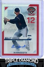 2025 Panini Prospect Edition Billy Amick Prospect Auto Red Prizm #063/199 V12