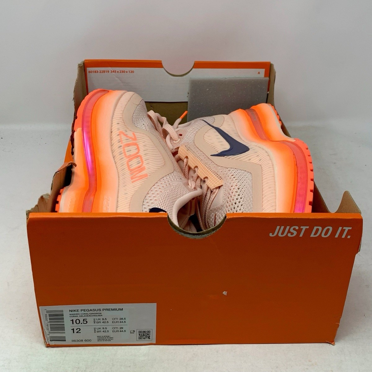 Nike Air Zoom Pegasus Premium Washed Coral Orange Sneakers, Size II Nike Pegasus Premium Mens Running Shoes Washed Coral  main image 2