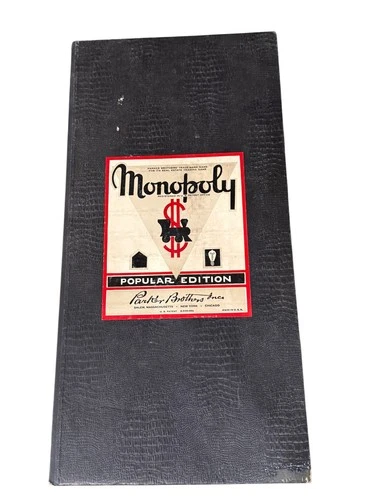 VINTAGE PARKER BROS POPULAR EDITION NO.8 MONOPOLY BOARD-GOOD CONDITION-1935 & 46
