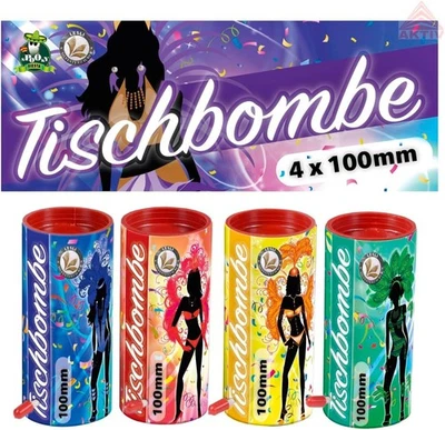 LESLI Tischbomben Table Bomb 4er-Set Tischfeuerferk Konfetti von Aktivhandel,