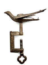 Authentic Waterman Antique Cast Brass Sewing Hemming Bird Clamp PAT Feb 15, 1853
